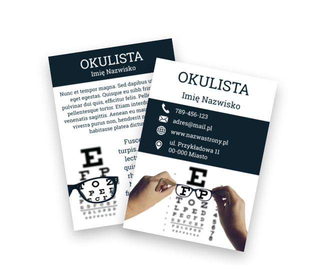 Sprawdź, jak wyraźnie widzisz, Medycyna, Lekarz - Ulotki Netprint szablony online