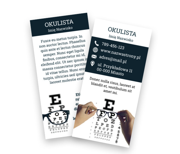 Ostrość wzroku pod fachową kontrolą, Medycyna, Lekarz - Ulotki Netprint szablony online