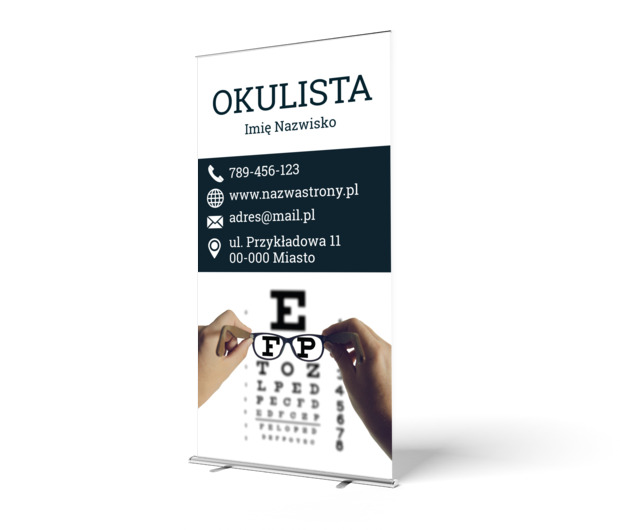 Od pierwszej litery do wyraźnego widzenia, Medycyna, Lekarz - Roll-up Netprint szablony online
