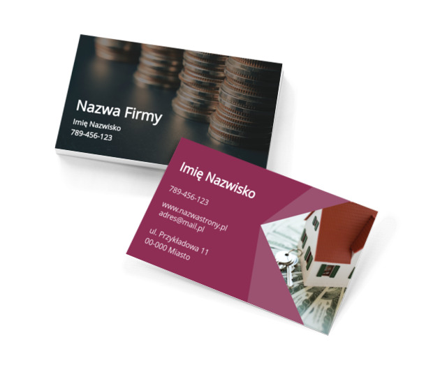 Finansowanie na drodze do własnego domu, Finanse i ubezpieczenia, Kredyty / Pożyczki - Wizytówki Netprint szablony online