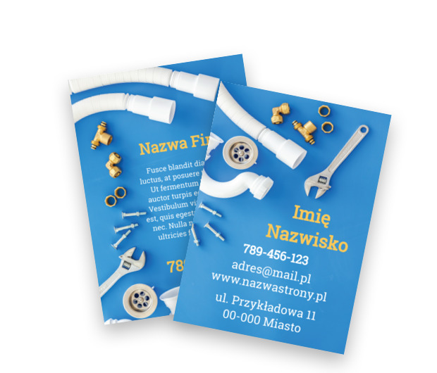 Instalacje wodne w rękach fachowca, Usługi domowe, Hydraulik - Ulotki Netprint szablony online