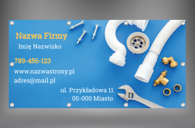 Hydrauliczny niezbędnik widoczny z daleka, Usługi domowe, Hydraulik - Banery Netprint