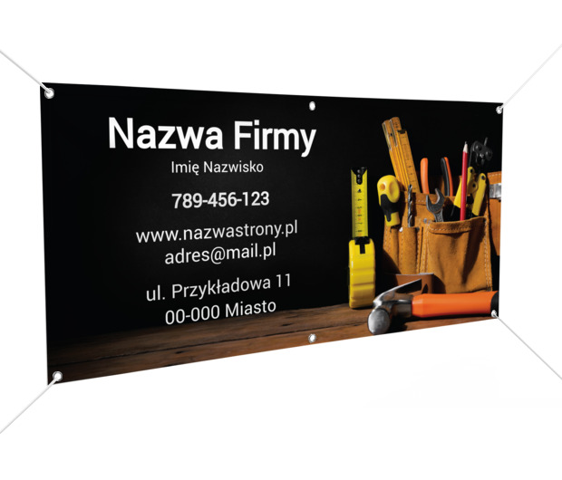 Fachowiec z narzędziami zawsze pod ręką, Budownictwo, Remont i Wykończenia - Banery Netprint szablony online