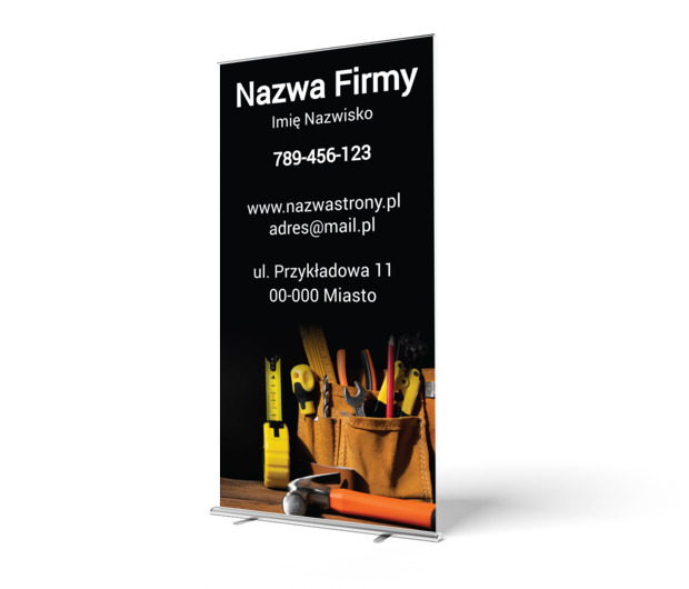 Pełne wyposażenie do fachowych realizacji, Budownictwo, Remont i wykończenia - Roll-up Netprint szablony online
