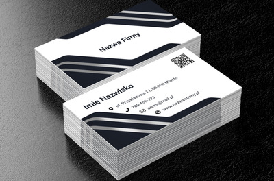 Nowoczesna geometria w biznesowym stylu, Motywy, Kod QR - Wizytówki Netprint