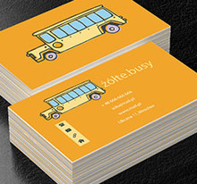 Żółty autobus, Transport, Busy - Wizytówki Netprint