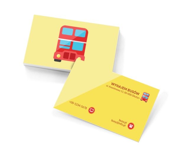 Londyński autobus, Transport, Busy - Wizytówki Netprint szablony online
