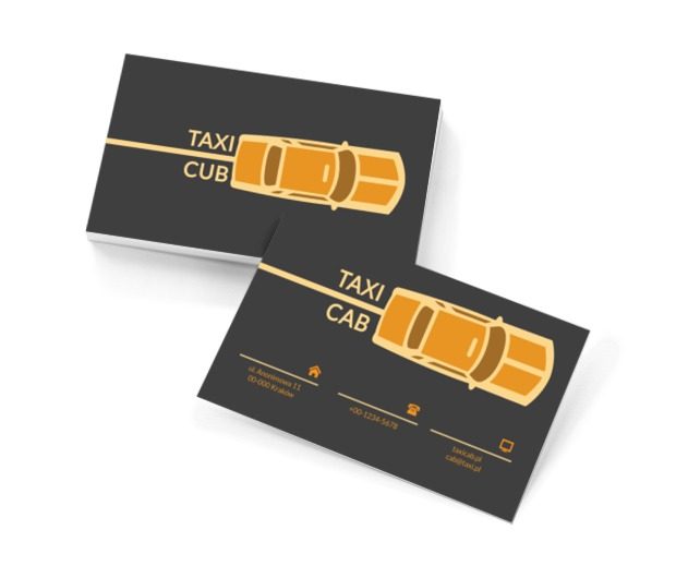 Taksówka z góry, Transport, Taxi - Wizytówki Netprint szablony online