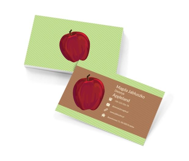 Soczyste jabłko, Zdrowie i uroda, Dietetyk - Wizytówki Netprint szablony online